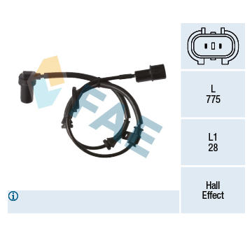 Snímač, počet otáček kol FAE 78342