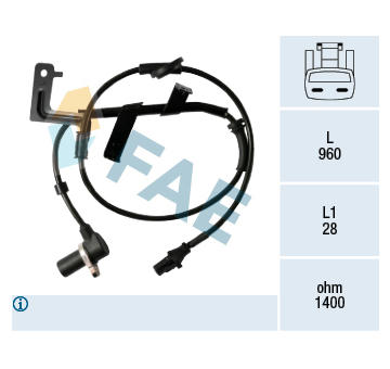 Snímač, počet otáček kol FAE 78343