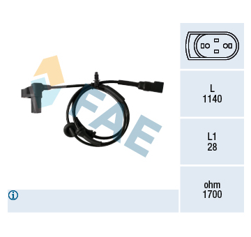 Snímač, počet otáček kol FAE 78345