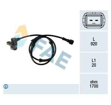 Snímač, počet otáček kol FAE 78352