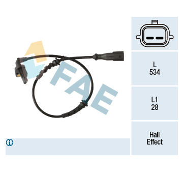 Snímač, počet otáček kol FAE 78360