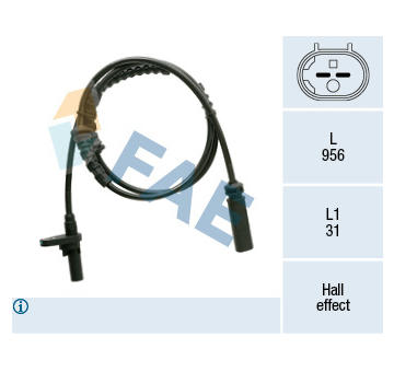 Snímač, počet otáček kol FAE 78361