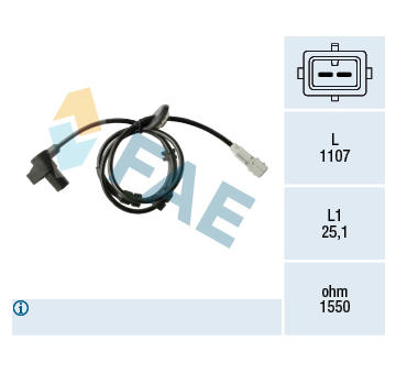 Snímač, počet otáček kol FAE 78372