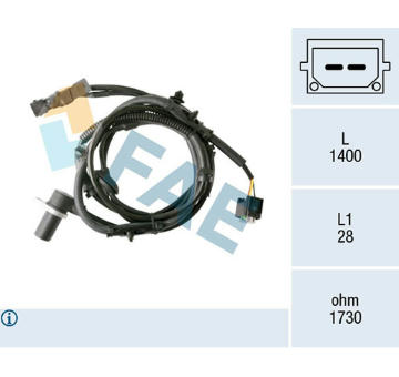 Snímač, počet otáček kol FAE 78384