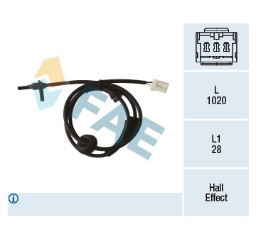 Snímač, počet otáček kol FAE 78393