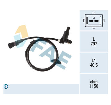 Snímač, počet otáček kol FAE 78402