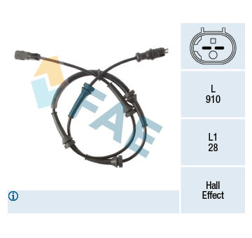 Snímač, počet otáček kol FAE 78436