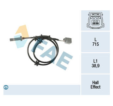 Snímač, počet otáček kol FAE 78468