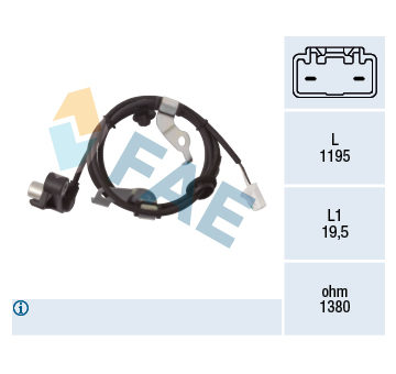Snímač, počet otáček kol FAE 78476