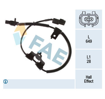 Snímač počtu otáčok kolesa FAE 78478