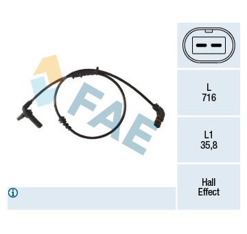 Snímač, počet otáček kol FAE 78488