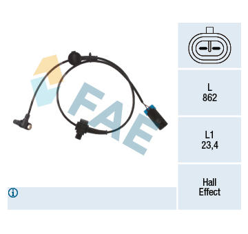 Snímač počtu otáčok kolesa FAE 78492