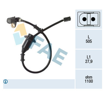 Snímač, počet otáček kol FAE 78497