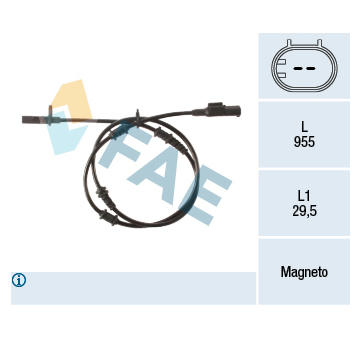 Snímač, počet otáček kol FAE 78501