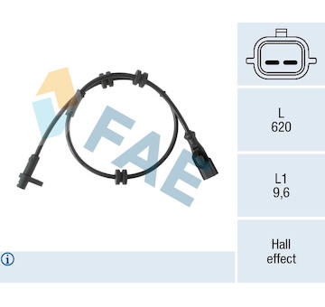 Snímač, počet otáček kol FAE 78553