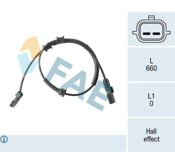 Snímač, počet otáček kol FAE 78569