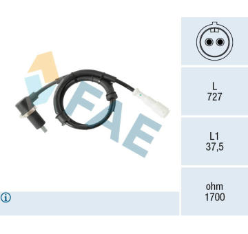 Snímač, počet otáček kol FAE 78575