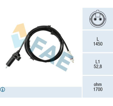 Snímač, počet otáček kol FAE 78577