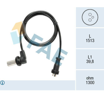 Snímač, počet otáček kol FAE 78613