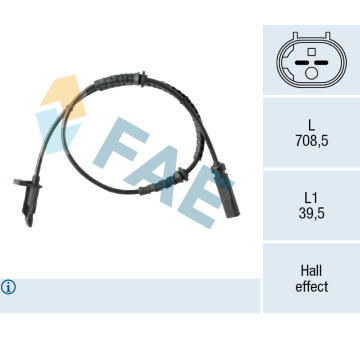 Snímač, počet otáček kol FAE 78661