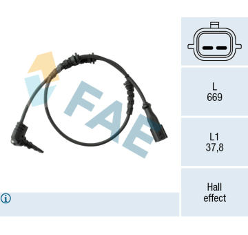 Snímač, počet otáček kol FAE 78674