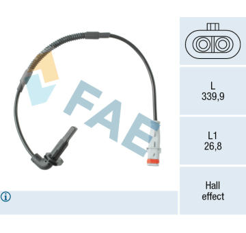 Snímač, počet otáček kol FAE 78711