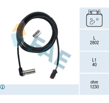 Snímač, počet otáček kol FAE 78743