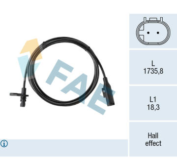 Snímač, počet otáček kol FAE 78748