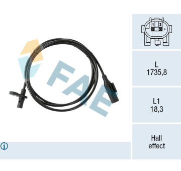 Snímač, počet otáček kol FAE 78749