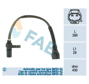 Senzor otacek, automaticka prevodovka FAE 79123