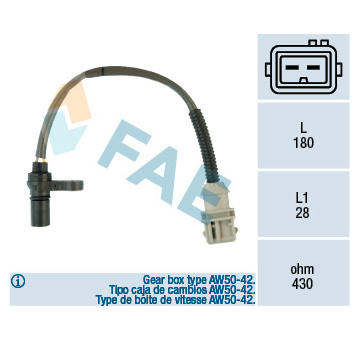 Senzor otacek, automaticka prevodovka FAE 79125