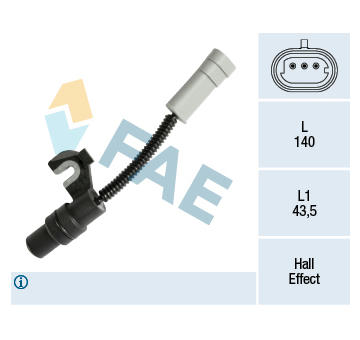 Snímač, poloha vačkového hřídele FAE 79430