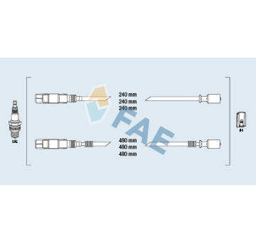 Sada kabelů pro zapalování FAE 83995
