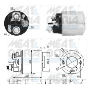 Elektromagnetický spínač, startér MEAT & DORIA 46017