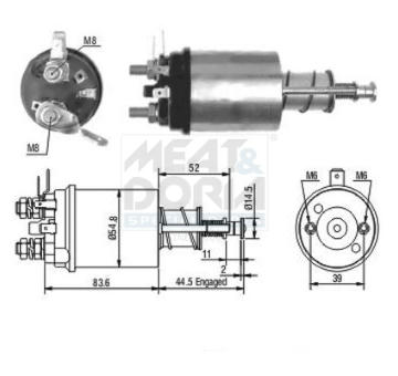 Elektromagnetický spínač pre żtartér MEAT & DORIA 46021