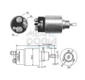Elektromagnetický spínač pre żtartér MEAT & DORIA 46028