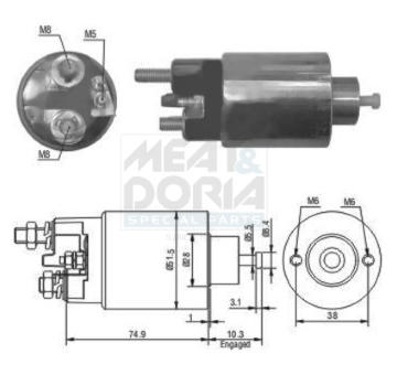 Elektromagnetický spínač pre żtartér MEAT & DORIA 46029