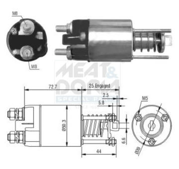 Elektromagnetický spínač pre żtartér MEAT & DORIA 46045