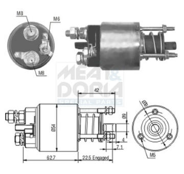 Elektromagnetický spínač pre żtartér MEAT & DORIA 46051