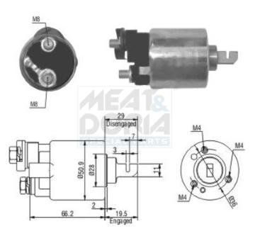 Elektromagnetický spínač pre żtartér MEAT & DORIA 46052