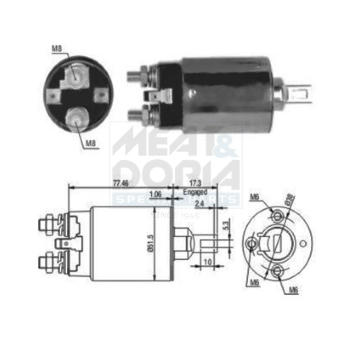 Elektromagnetický spínač pre żtartér MEAT & DORIA 46057