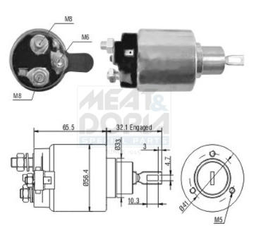 Elektromagnetický spínač pre żtartér MEAT & DORIA 46065