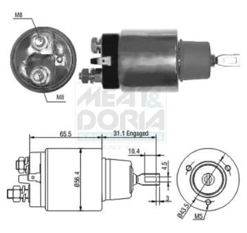 Elektromagnetický spínač pre żtartér MEAT & DORIA 46066