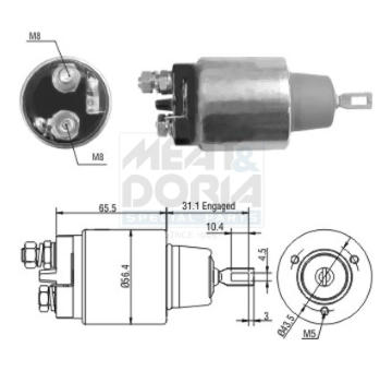 Elektromagnetický spínač pre żtartér MEAT & DORIA 46109