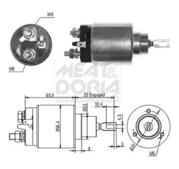 Elektromagnetický spínač pre żtartér MEAT & DORIA 46115