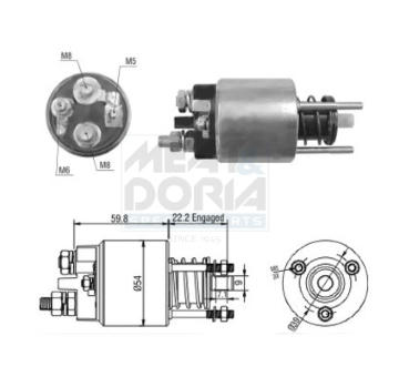 Elektromagnetický spínač pre żtartér MEAT & DORIA 46134