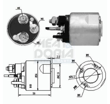 Elektromagnetický spínač pre żtartér MEAT & DORIA 46159