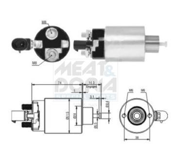 Elektromagnetický spínač pre żtartér MEAT & DORIA 46171