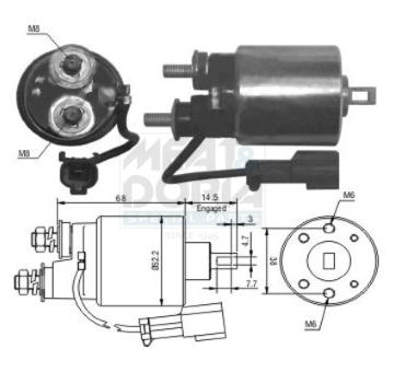 Elektromagnetický spínač pre żtartér MEAT & DORIA 46175