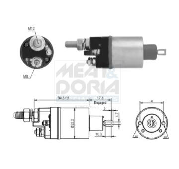 Elektromagnetický spínač, startér MEAT & DORIA 46187